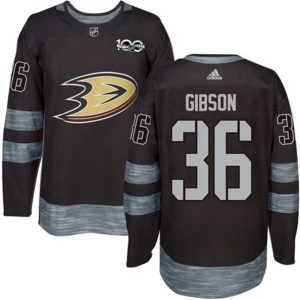 Boern-NHL-Anaheim-Ducks-Ishockey-Troeje-John-Gibson-36-1917-2017-100th-Anniversary-Sort-Authentic