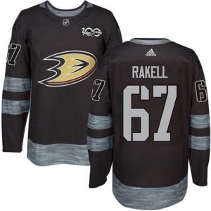 Boern-NHL-Anaheim-Ducks-Ishockey-Troeje-Rickard-Rakell-67-1917-2017-100th-Anniversary-Sort-Authentic