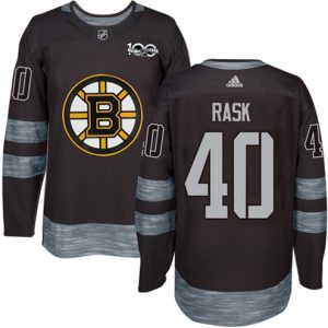 Boern-NHL-Boston-Bruins-Ishockey-Troeje-Tuukka-Rask-40-Authentic-Sort-1917-2017-100th-Anniversary
