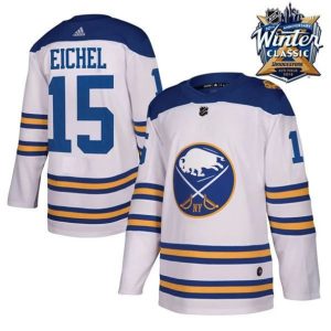Boern-NHL-Buffalo-Sabres-Ishockey-Troeje-Jack-Eichel-15-2018-Winter-Classic-Hvid-Authentic