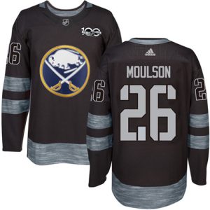 Boern-NHL-Buffalo-Sabres-Ishockey-Troeje-Matt-Moulson-26-Authentic-Sort-1917-2017-100th-Anniversary