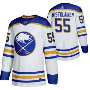 Boern-NHL-Buffalo-Sabres-Ishockey-Troeje-Rasmus-Ristolainen-55-2020-21-Hvid-Authentic