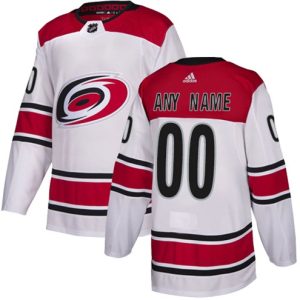 Boern-NHL-Carolina-Hurricanes-Ishockey-Troeje-Customized-Ude-Hvid-Authentic