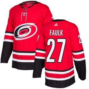 Boern-NHL-Carolina-Hurricanes-Ishockey-Troeje-Justin-Faulk-27-Authentic-Roed-Hjemme