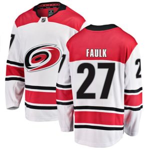 Boern-NHL-Carolina-Hurricanes-Ishockey-Troeje-Justin-Faulk-27-Breakaway-Hvid-Fanatics-Branded-Ude