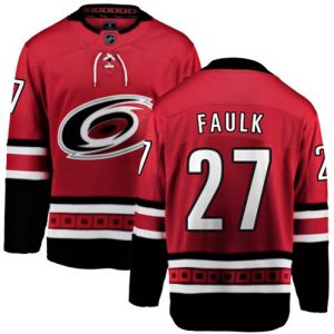 Boern-NHL-Carolina-Hurricanes-Ishockey-Troeje-Justin-Faulk-27-Breakaway-Roed-Fanatics-Branded-Hjemme