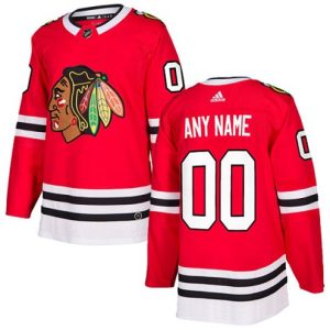 Boern-NHL-Chicago-Blackhawks-Ishockey-Troeje-Customized-Hjemme-Roed-Authentic