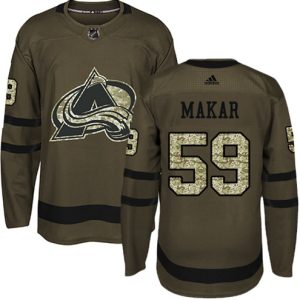 Boern-NHL-Colorado-Avalanche-Ishockey-Troeje-Cale-Makar-59-Authentic-Groen-Salute-to-Service