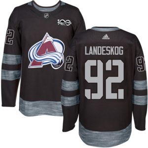Boern-NHL-Colorado-Avalanche-Ishockey-Troeje-Gabriel-Landeskog-92-Authentic-Sort-1917-2017-100th-Anniversary