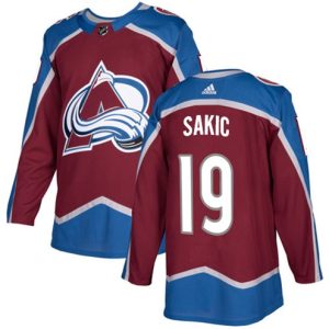Boern-NHL-Colorado-Avalanche-Ishockey-Troeje-Joe-Sakic-19-Authentic-Burgundy-Roed-Hjemme
