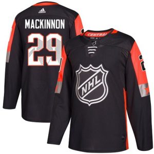 Boern-NHL-Colorado-Avalanche-Ishockey-Troeje-Nathan-MacKinnon-29-Authentic-Sort-2018-All-Star-Central-Division