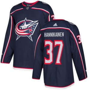Boern-NHL-Columbus-Blue-Jackets-Ishockey-Troeje-Markus-Hannikainen-37-Authentic-Navy-Blaa-Hjemme