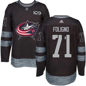 Boern-NHL-Columbus-Blue-Jackets-Ishockey-Troeje-Nick-Foligno-71-1917-2017-100th-Anniversary-Sort-Authentic