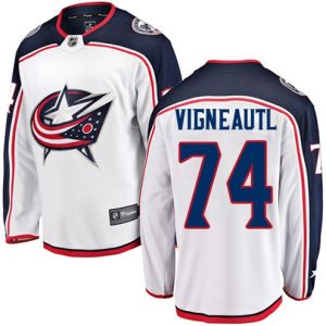 Boern-NHL-Columbus-Blue-Jackets-Ishockey-Troeje-Sam-Vigneault-74-Breakaway-Hvid-Fanatics-Branded-Ude