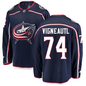 Boern-NHL-Columbus-Blue-Jackets-Ishockey-Troeje-Sam-Vigneault-74-Breakaway-Navy-Blaa-Fanatics-Branded-Hjemme