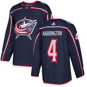Boern-NHL-Columbus-Blue-Jackets-Ishockey-Troeje-Scott-Harrington-4-Authentic-Navy-Blaa-Hjemme
