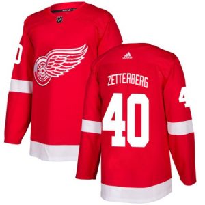 Boern-NHL-Detroit-Red-Wings-Ishockey-Troeje-Henrik-Zetterberg-40-Authentic-Roed-Hjemme