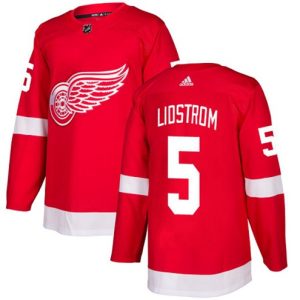 Boern-NHL-Detroit-Red-Wings-Ishockey-Troeje-Nicklas-Lidstrom-5-Authentic-Roed-Hjemme