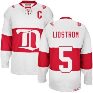 Boern-NHL-Detroit-Red-Wings-Ishockey-Troeje-Nicklas-Lidstrom-5-Authentic-Throwback-Hvid-CCM-Winter-Classic