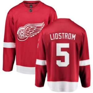 Boern-NHL-Detroit-Red-Wings-Ishockey-Troeje-Nicklas-Lidstrom-5-Breakaway-Roed-Fanatics-Branded-Hjemme