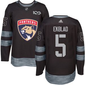 Boern-NHL-Florida-Panthers-Ishockey-Troeje-Aaron-Ekblad-5-Authentic-Sort-1917-2017-100th-Anniversary