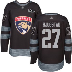 Boern-NHL-Florida-Panthers-Ishockey-Troeje-Nick-Bjugstad-27-Authentic-Sort-1917-2017-100th-Anniversary