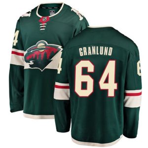 Boern-NHL-Minnesota-Wild-Ishockey-Troeje-Mikael-Granlund-64-Breakaway-Groen-Fanatics-Branded-Hjemme