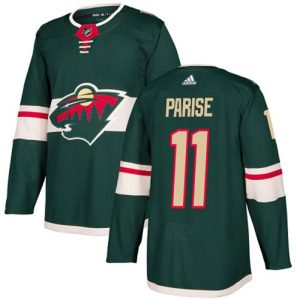 Boern-NHL-Minnesota-Wild-Ishockey-Troeje-Zach-Parise-11-Authentic-Groen-Hjemme