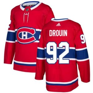 Boern-NHL-Montreal-Canadiens-Ishockey-Troeje-Jonathan-Drouin-92-Authentic-Roed-Hjemme