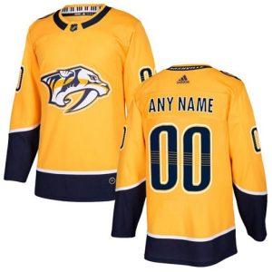 Boern-NHL-Nashville-Predators-Ishockey-Troeje-Customized-Hjemme-Guld-Authentic