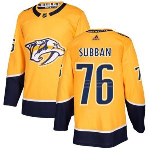 Boern-NHL-Nashville-Predators-Ishockey-Troeje-P.K-Subban-76-Authentic-Guld-Hjemme