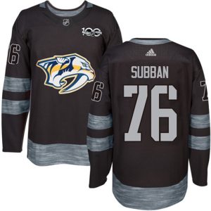 Boern-NHL-Nashville-Predators-Ishockey-Troeje-P.K-Subban-76-Authentic-Sort-1917-2017-100th-Anniversary