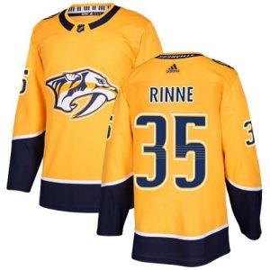 Boern-NHL-Nashville-Predators-Ishockey-Troeje-Pekka-Rinne-35-Authentic-Guld-Hjemme