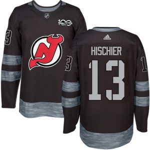 Boern-NHL-New-Jersey-Devils-Ishockey-Troeje-Nico-Hischier-13-Authentic-Sort-1917-2017-100th-Anniversary