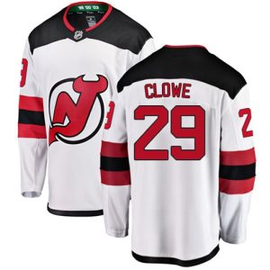 Boern-NHL-New-Jersey-Devils-Ishockey-Troeje-Ryane-Clowe-29-Breakaway-Hvid-Fanatics-Branded-Ude