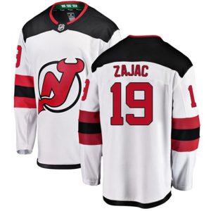 Boern-NHL-New-Jersey-Devils-Ishockey-Troeje-Travis-Zajac-19-Breakaway-Hvid-Fanatics-Branded-Ude