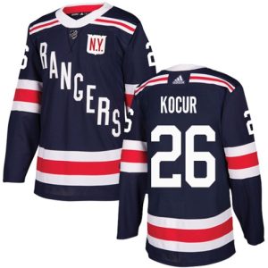 Boern-NHL-New-York-Rangers-Ishockey-Troeje-Joe-Kocur-26-Authentic-Navy-Blaa-2018-Winter-Classic