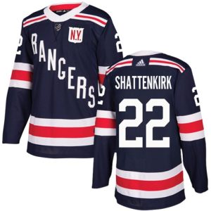 Boern-NHL-New-York-Rangers-Ishockey-Troeje-Kevin-Shattenkirk-22-Authentic-Navy-Blaa-2018-Winter-Classic