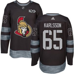 Boern-NHL-Ottawa-Senators-Ishockey-Troeje-Erik-Karlsson-65-Authentic-Sort-1917-2017-100th-Anniversary