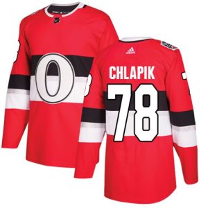Boern-NHL-Ottawa-Senators-Ishockey-Troeje-Filip-Chlapik-78-Authentic-Roed-2017-100-Classic