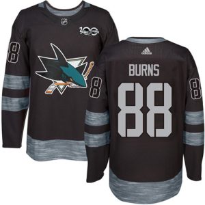 Boern-NHL-San-Jose-Sharks-Ishockey-Troeje-Brent-Burns-88-Authentic-Sort-1917-2017-100th-Anniversary