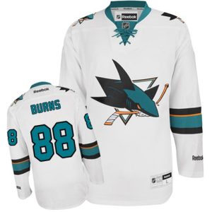 Boern-NHL-San-Jose-Sharks-Ishockey-Troeje-Brent-Burns-88-Reebok-Hvid-Ude
