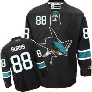 Boern-NHL-San-Jose-Sharks-Ishockey-Troeje-Brent-Burns-88-Reebok-Sort-Third