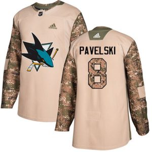 Boern-NHL-San-Jose-Sharks-Ishockey-Troeje-Joe-Pavelski-8-Authentic-Camo-Veterans-Day-Practice