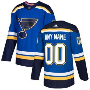 Boern-NHL-St.-Louis-Blues-Ishockey-Troeje-Customized-Hjemme-Royal-Blaa-Authentic