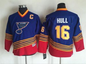 Boern-NHL-St.-Louis-Blues-Ishockey-Troeje-Retro-Hull-16-Blaa