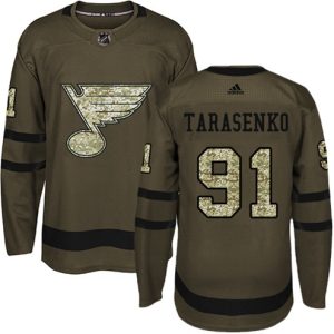 Boern-NHL-St.-Louis-Blues-Ishockey-Troeje-Vladimir-Tarasenko-91-Authentic-Groen-Salute-to-Service
