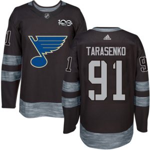 Boern-NHL-St.-Louis-Blues-Ishockey-Troeje-Vladimir-Tarasenko-91-Authentic-Sort-1917-2017-100th-Anniversary