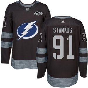 Boern-NHL-Tampa-Bay-Lightning-Ishockey-Troeje-Steven-Stamkos-91-Authentic-Sort-1917-2017-100th-Anniversary