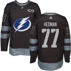 Boern-NHL-Tampa-Bay-Lightning-Ishockey-Troeje-Victor-Hedman-77-Authentic-Sort-1917-2017-100th-Anniversary